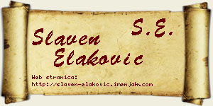 Slaven Elaković vizit kartica